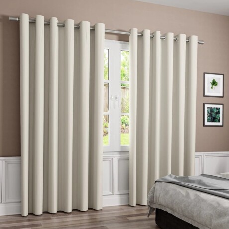 Cortina 100% Blackout set 2 paños 135 x 220 BEIGE