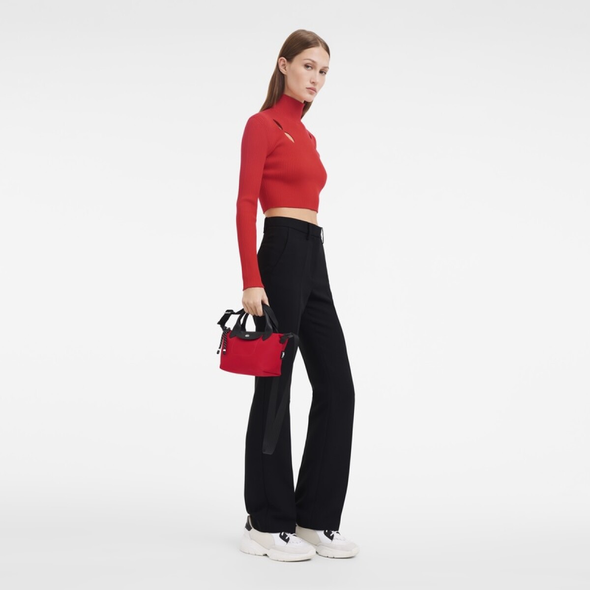 Longchamp -Cartera mini de lona, Le pliage Energy - Rojo 