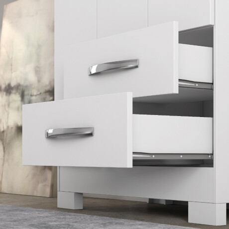 ROPERO 3 PUERTAS 2 CAJONES GUARDARROPA ARMARIO PLACARD CLOSET CON ESTANTES Y PERCHERO BLANCO - FLEX