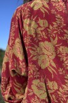 Campera bomber de seda Rojo y verdes