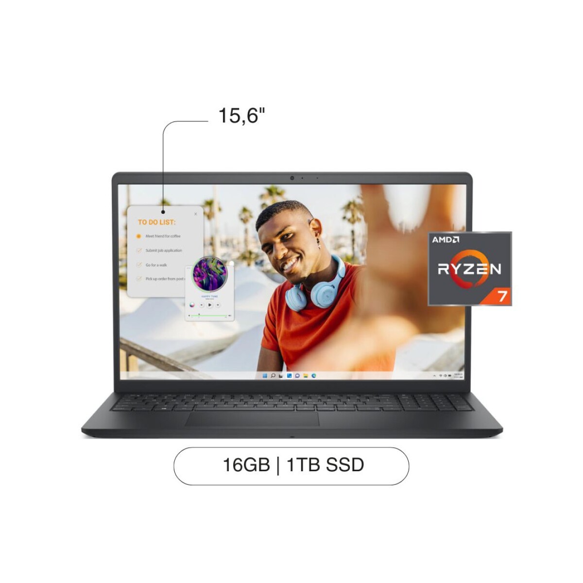 Notebook DELL Inspiron 15 3535 15,6' FHD 1TB / 16GB RAM R7-7730U W11 