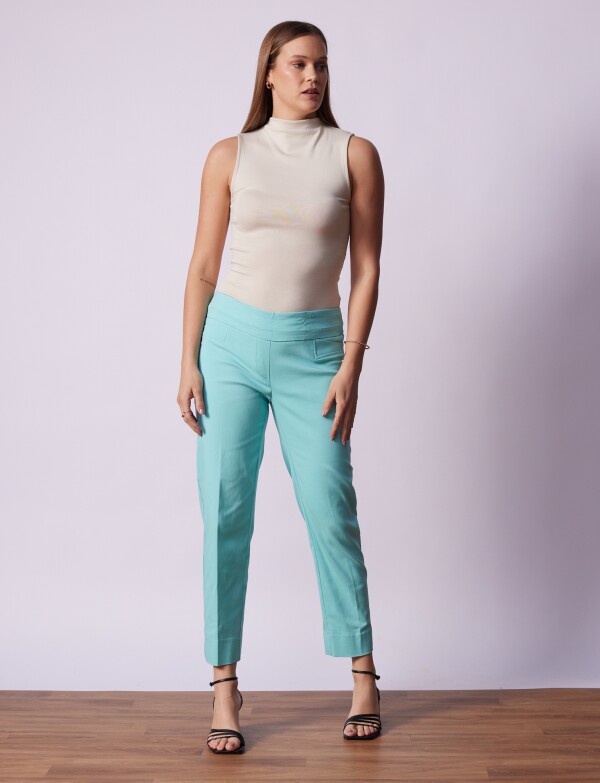 Pantalon Pull On CELESTE CLARO