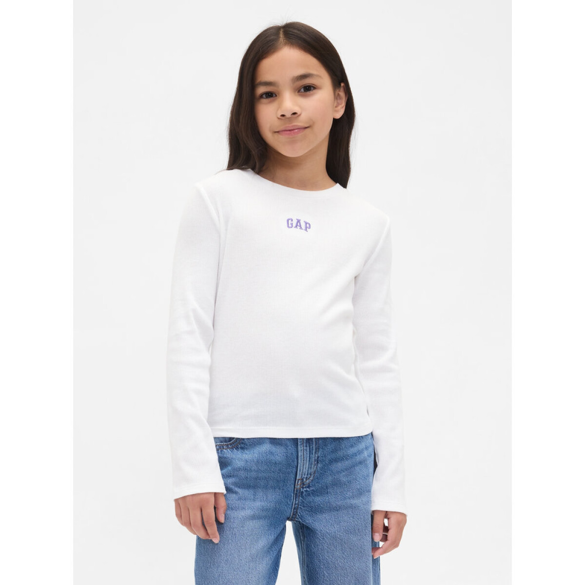FRCH LS RIBBED TEE - NEW OFF WHITE 