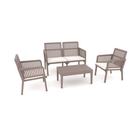 SET 4 PIEZAS EXTERIOR LIZBON 2 SEATER CAPUCCINO SET 4 PIEZAS EXTERIOR LIZBON 2 SEATER CAPUCCINO