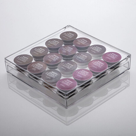 Porta 16 Cápsulas Dolce Gusto Caja Organizador Café Elegance Transparente