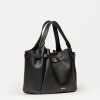 Cartera de mano Marble en efecto cuero graneado Negro