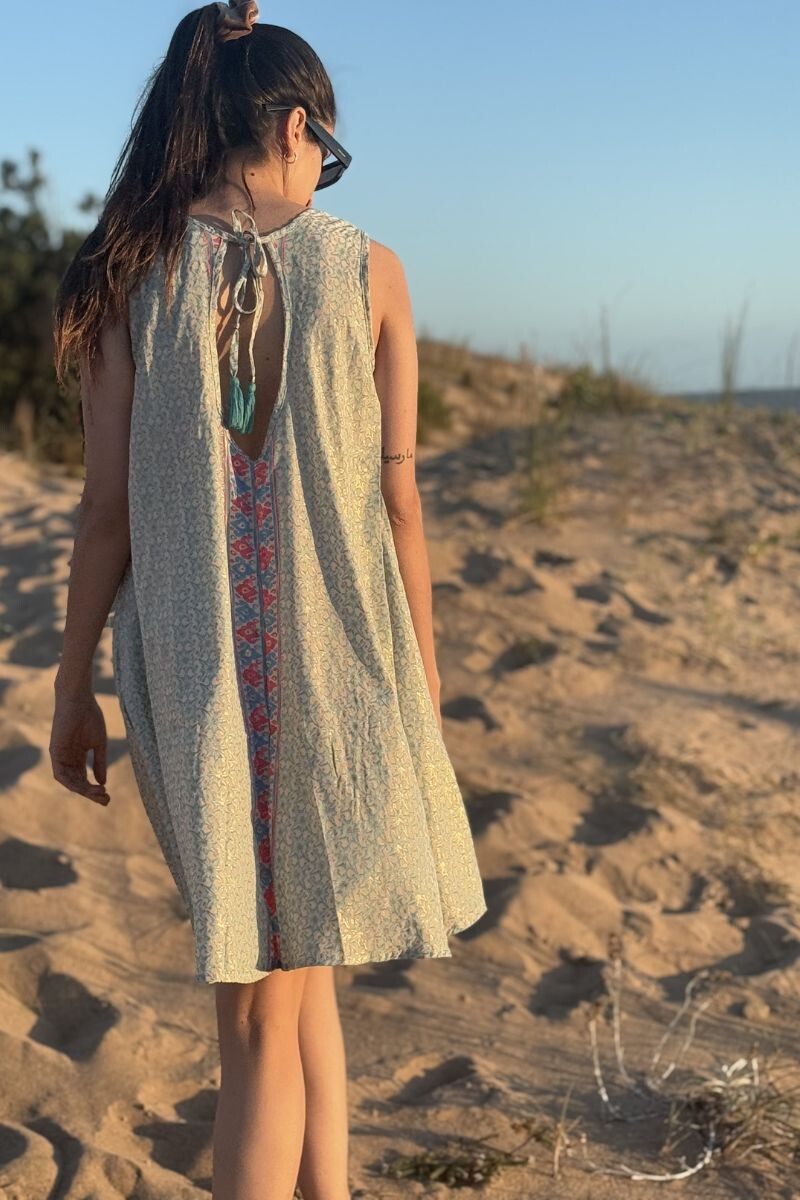 Vestido gota Celeste