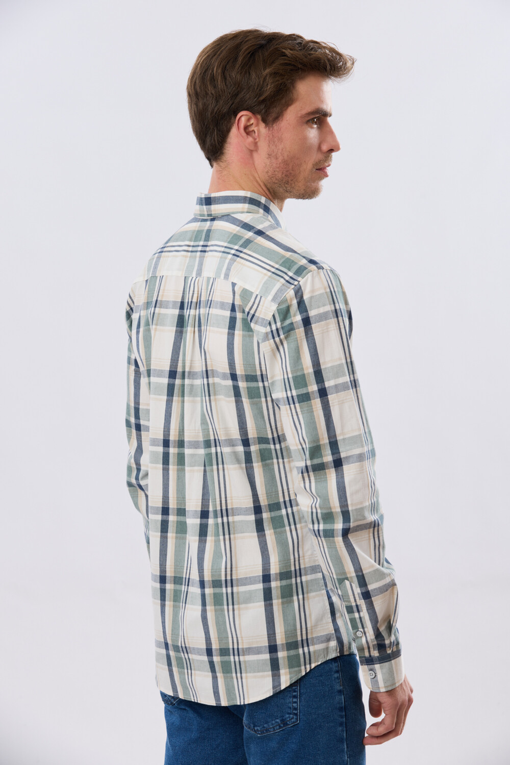 CAMISA CUADROS Blanco