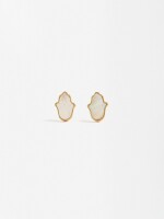 Aros De Mano De Fátima - Plata De Ley 925 blanco