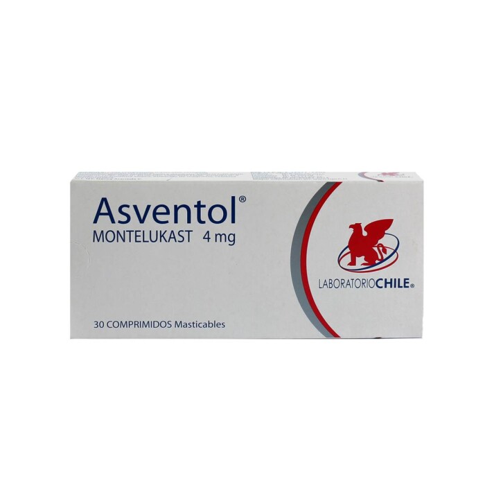 ASVENTOL 4 MG. CJ X 30 COMP. MASTIC. única