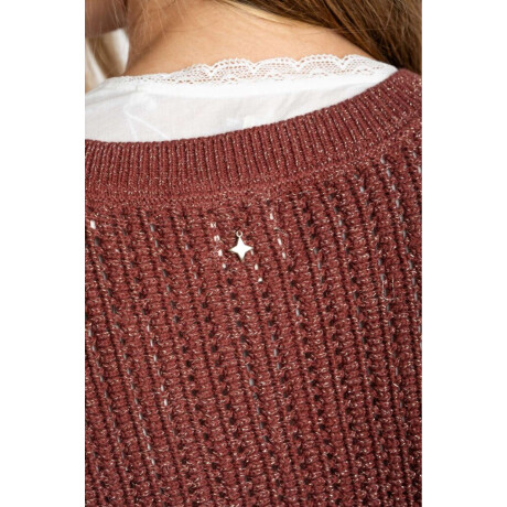 Chaleco Lurex Bordeaux