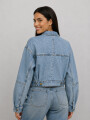Campera Velor Azul Grisaceo