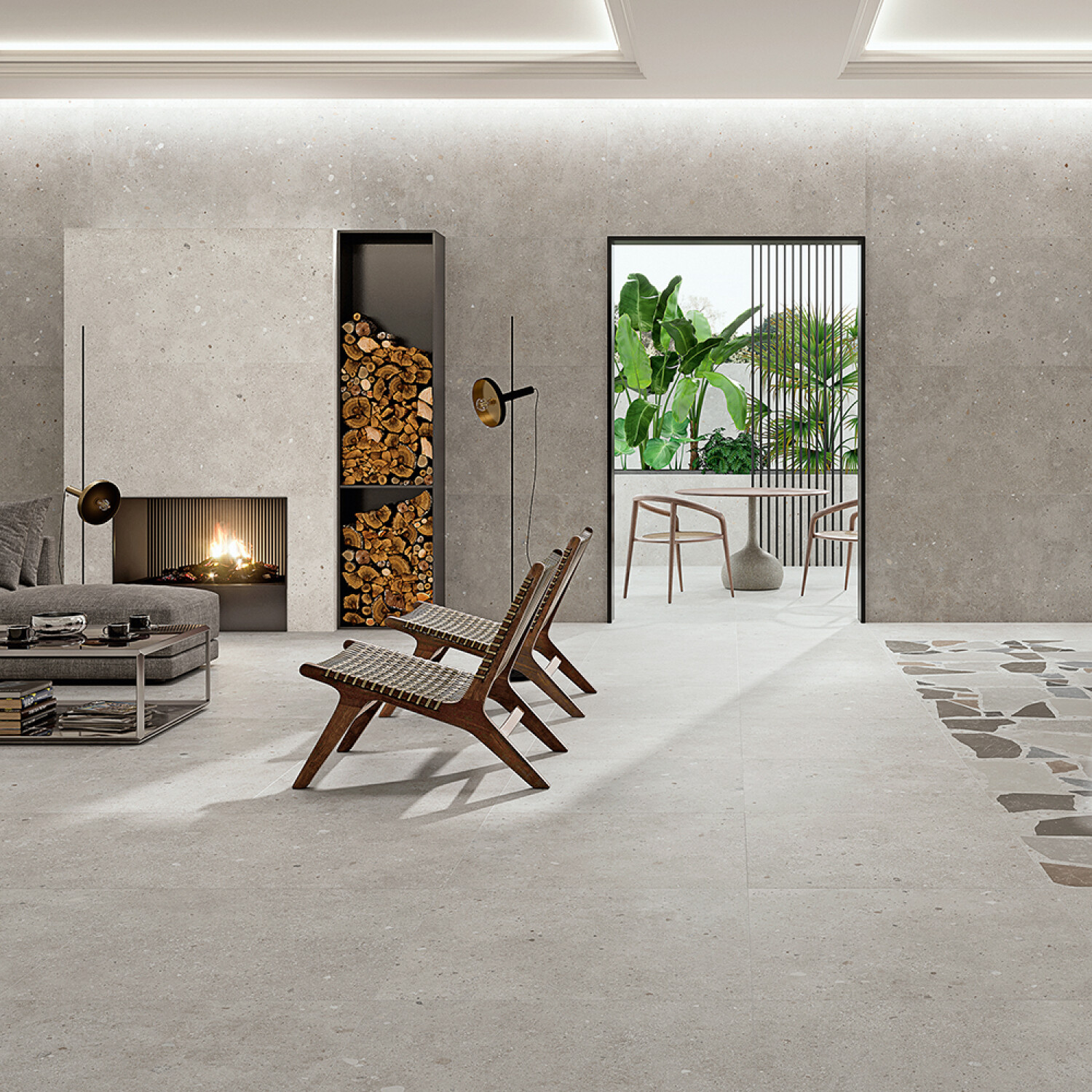 Porcelanato Para Interior O Exterior Glamstone Grey Rectificado "a ...