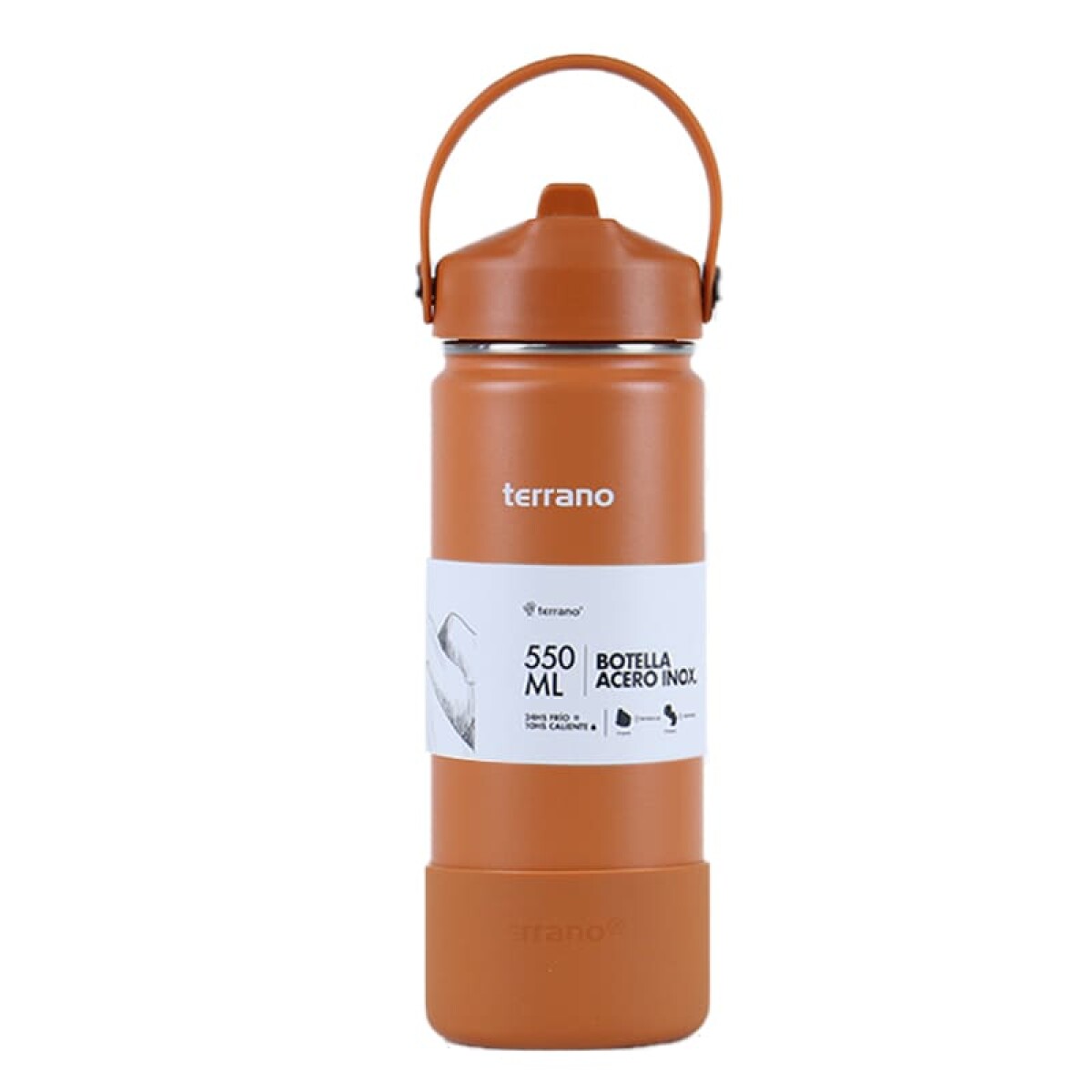 Botella Térmica con Pico 550mL. - Terracota 