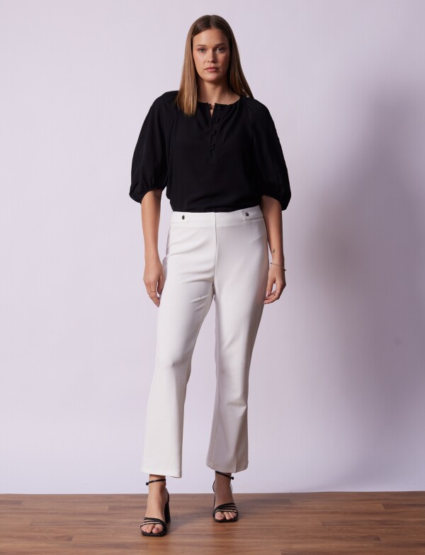 Pantalon Botones BLANCO