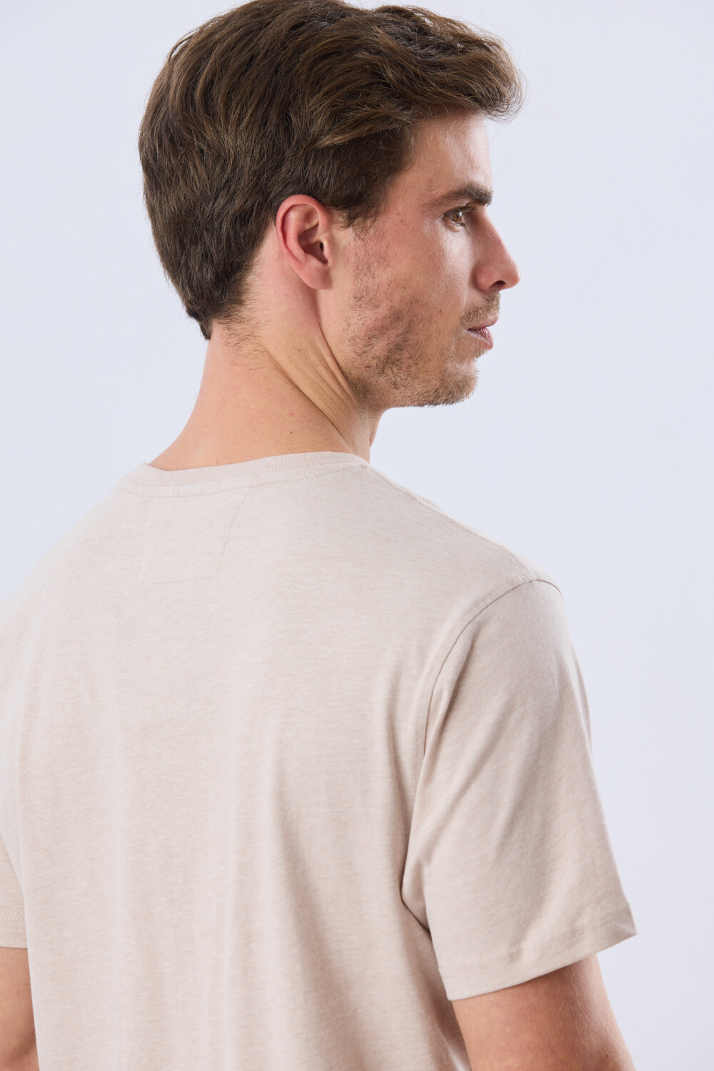 REMERA LISA DE ALGODÓN Beige