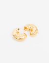 Aros Argollas Metal Aros Argollas De Acero Chunky - Dorado