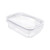 Pote Rectangular con Traba 500 ml GRIS