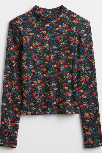 Remera Niña Black Multi Floral