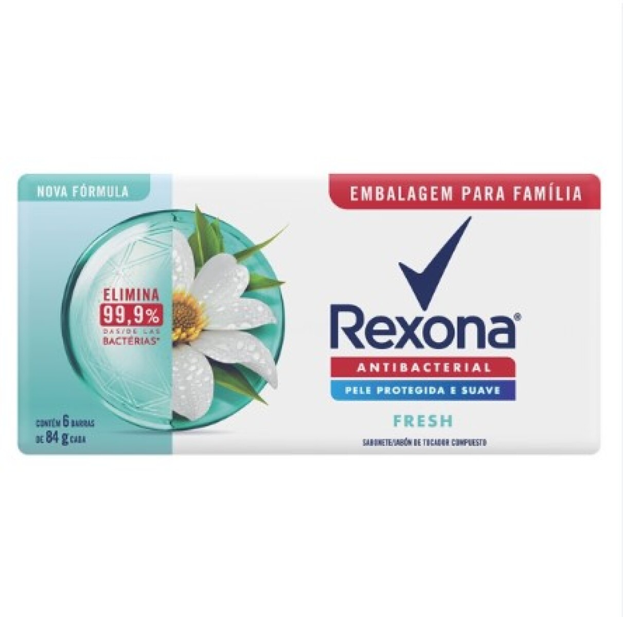 Rexona Pack x6 jabones - Antibacterial Fresh 