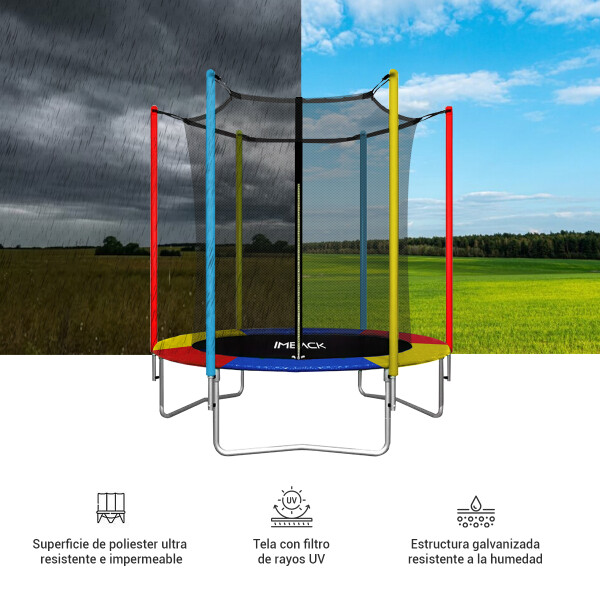 Cama Elástica de 1,83 M Trampolín Saltarín Multicolor (Azul, Rojo y Amarillo) Cama Elástica de 1,83 M Trampolín Saltarín Multicolor (Azul, Rojo y Amarillo)