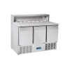 Mostrador refrigerado 3 puertas, con toppinera para pizza - Coolhead CRP 93A Mostrador refrigerado 3 puertas, con toppinera para pizza - Coolhead CRP 93A