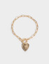 Pulseras Flexibles Corazón Pulsera Flexible Con Corazón - Dorado