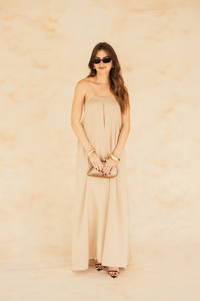 VESTIDO PALMA MAXI CHAMPAGNE 