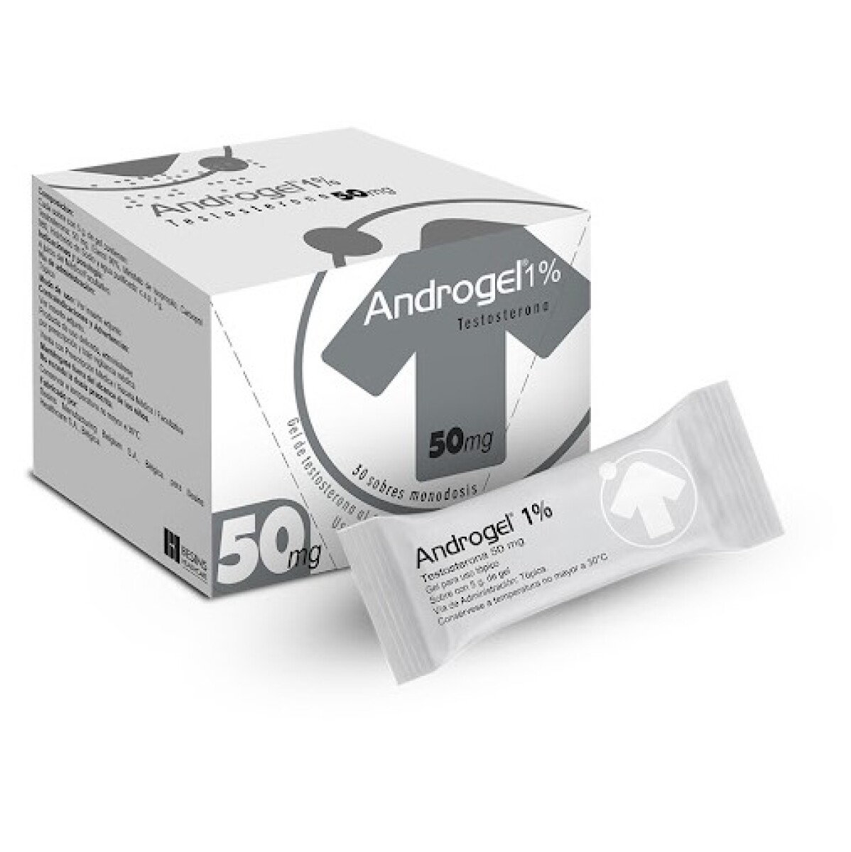 Androgel 1% 50mg 30 Sobres 