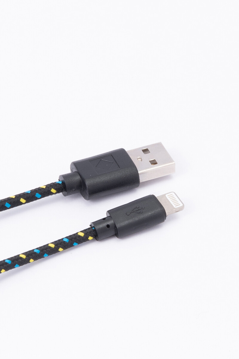Cable tipo cordón para Iphone - Negro Cable tipo cordón para Iphone - Negro