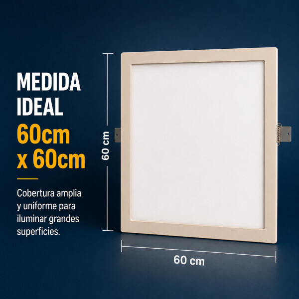 Panel LED Cuadrado 60W 4000K Luz Neutra 62 cm Blanco 1