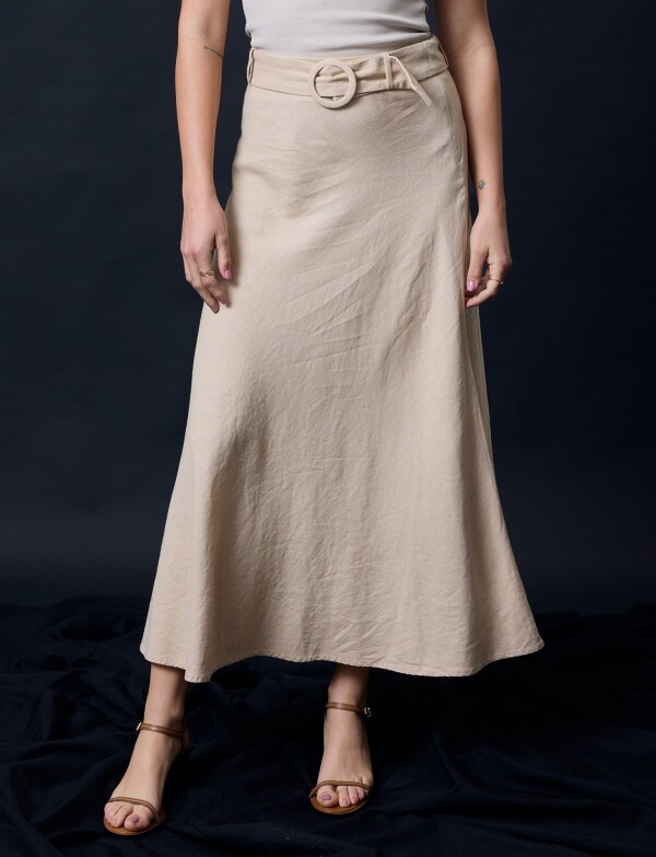 Falda Lino BEIGE
