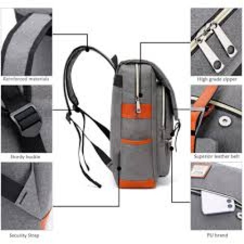 Mochila para Notebook hasta 16" Gris con reparticiones Unica