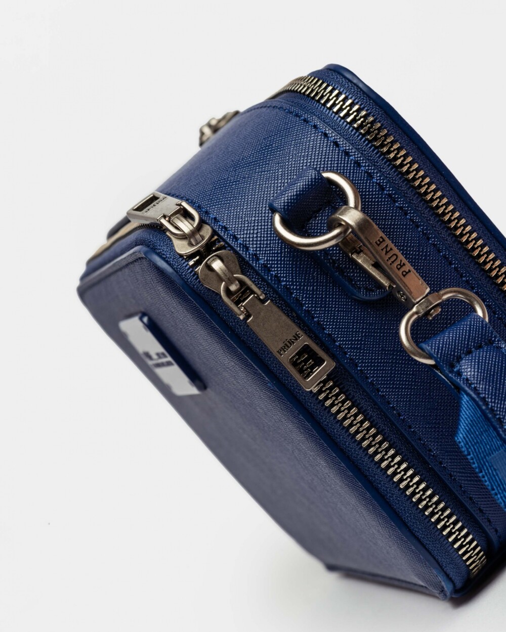 Bandolera New Penny en Efecto Cuero Zaffiano Azul