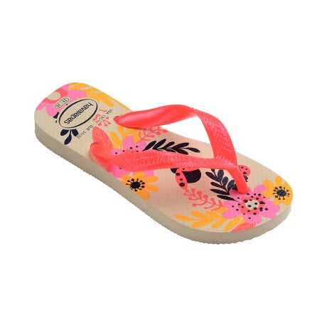 Chancletas Ojotas Havaianas Kids Flores BEIGE STRAW