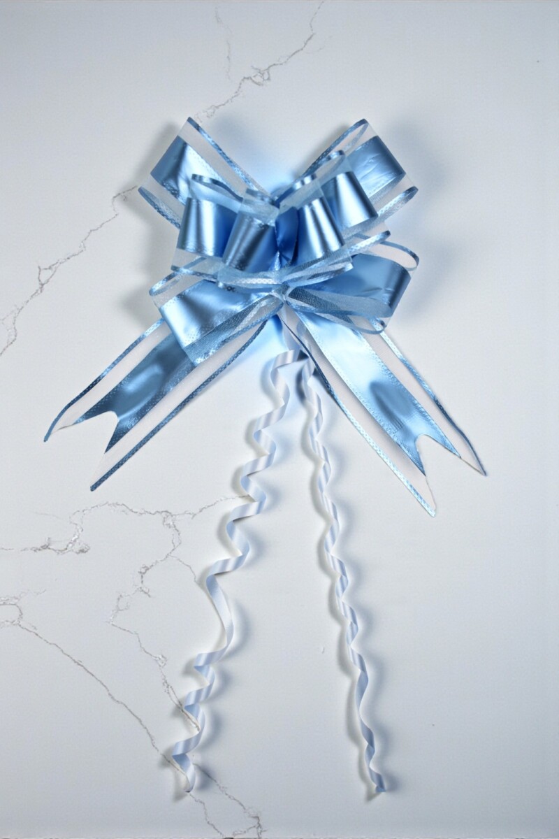 Moño magico grande 5,5 cm x 70 cm - TURQUESA 