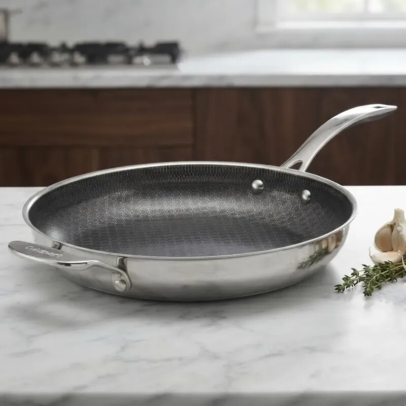 Sartén de acero inoxidable de 30cms con revestimiento en cerámica - Cuisinart Sartén de acero inoxidable de 30cms con revestimiento en cerámica - Cuisinart