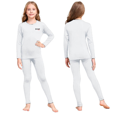 Conjunto Deportivo Camiseta termica Calza Niños X3 Blanco