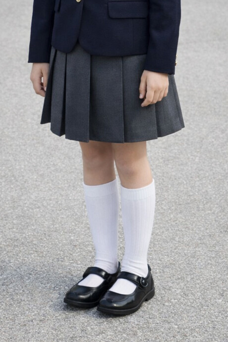 Pack x2 Media colegial color blanco