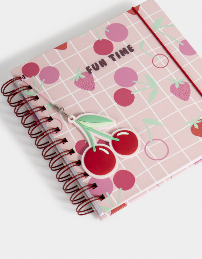 Anotadores Cuadernos y Memos Foodie Cuaderno Tapa Dura Con Charm Cherry - Combinacion Multicolor