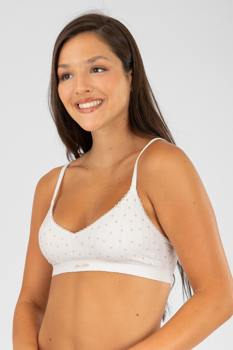 Bralet heart - Crema 