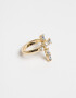 Anillos Medianos y Grandes Religioso Anillo Cruz Con Perla - Dorado