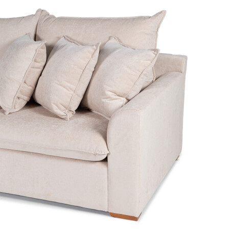 Rinconera Atualitta - Tela Microfibra - Chaise Izquierdo 3012 (Beige)