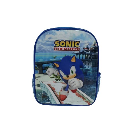 Mochila Infantil Transformers 30X24X20 Cm Sonic Azul