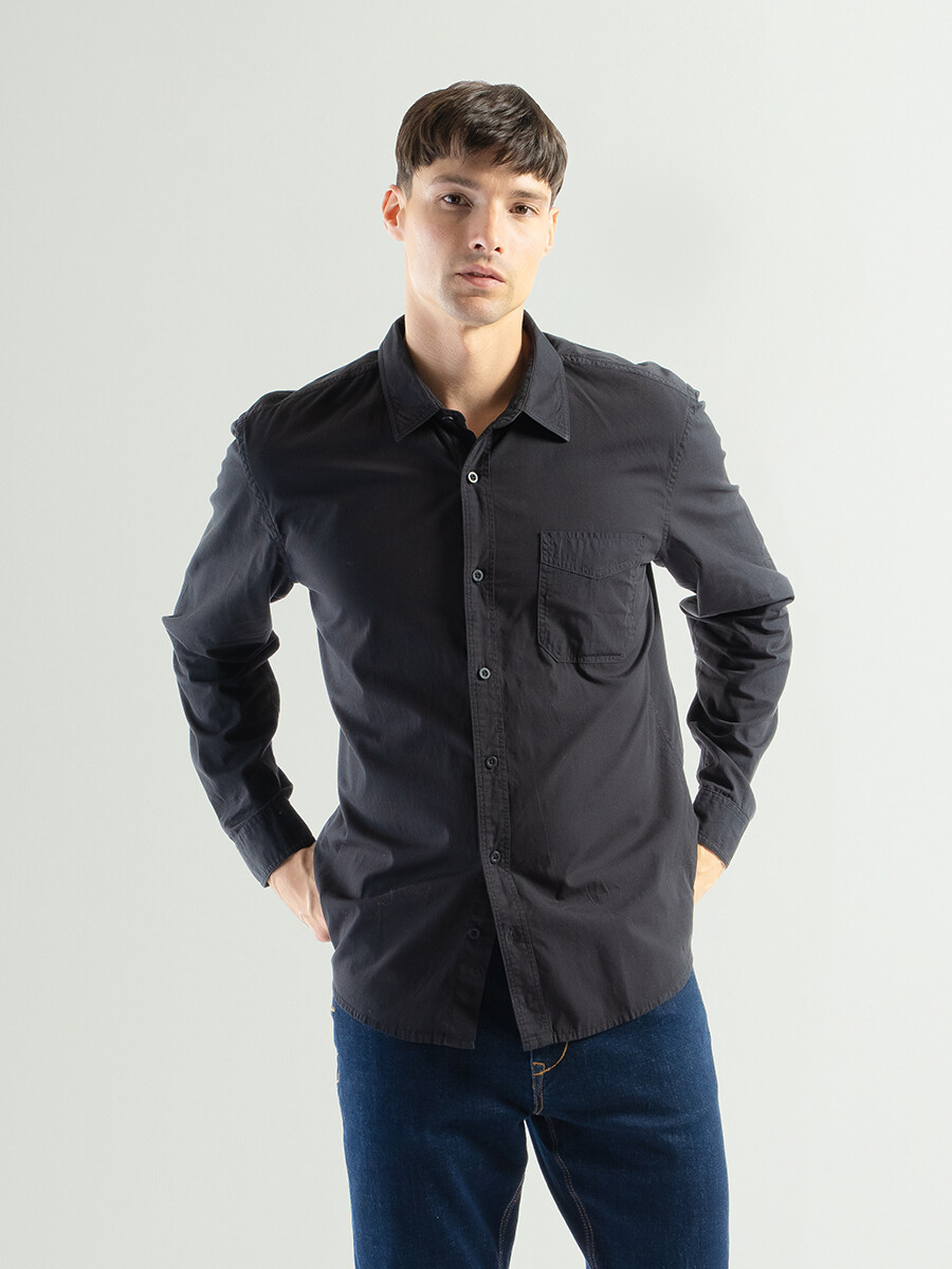 Camisa Algodón Texas - Negro 