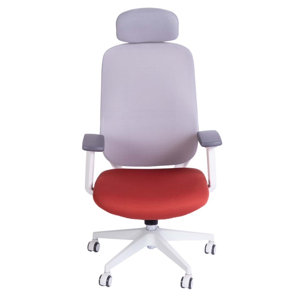 SILLA DE OFICINA MALLA BLANCO DAMASCO