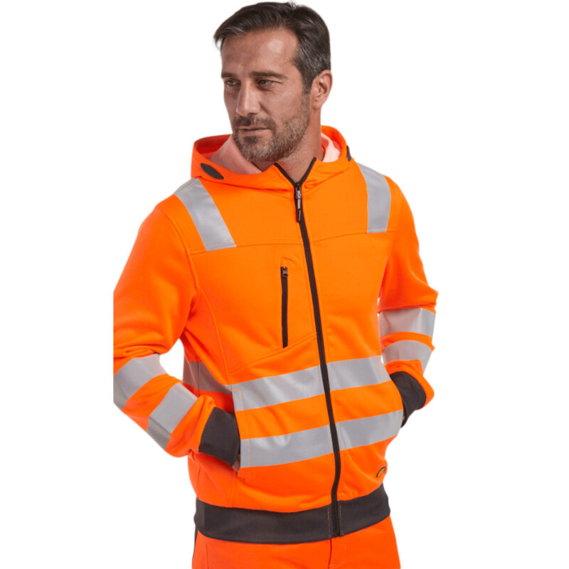 Diadora Gar M - Hv&rain Hoodie Fz Hv 20471:2013 2 Naranja
