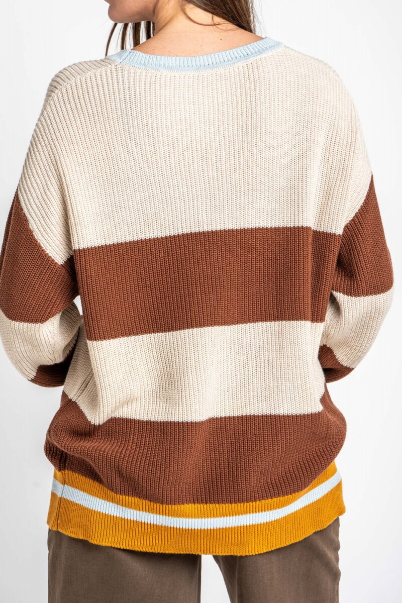 Sweater Rayado Chocolate