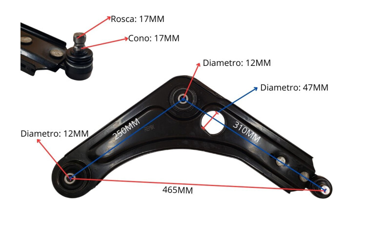 Parilla De Suspension Delantera Ford Escort 90-03 Der Parilla De Suspension Delantera Ford Escort 90-03 Der