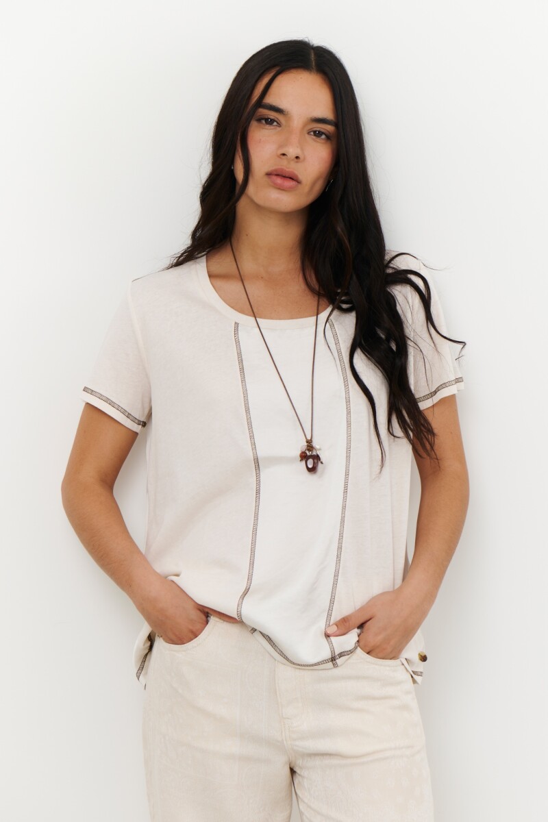 REMERA SATEN NATURAL